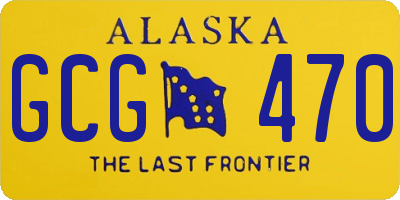 AK license plate GCG470