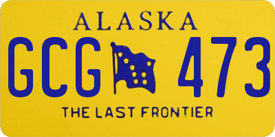 AK license plate GCG473