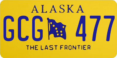 AK license plate GCG477