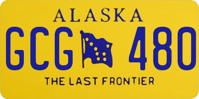 AK license plate GCG480