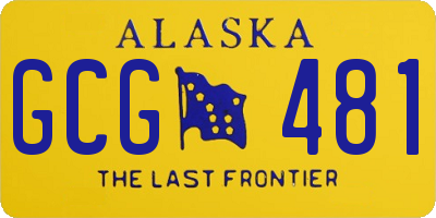 AK license plate GCG481