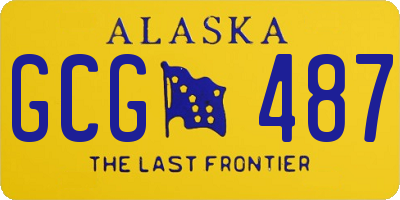 AK license plate GCG487