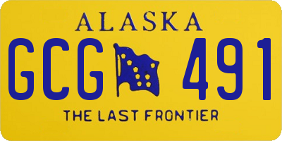 AK license plate GCG491