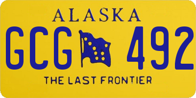 AK license plate GCG492