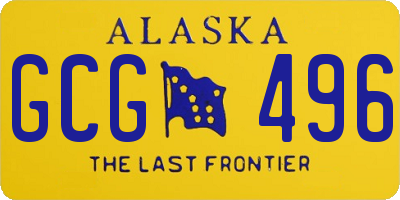 AK license plate GCG496