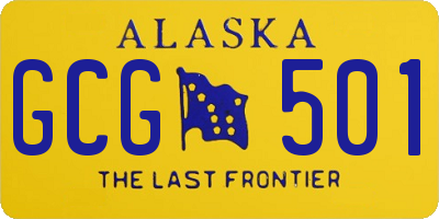 AK license plate GCG501