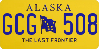 AK license plate GCG508