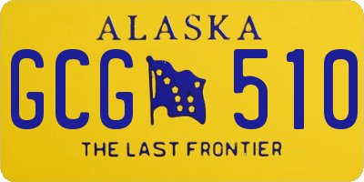 AK license plate GCG510