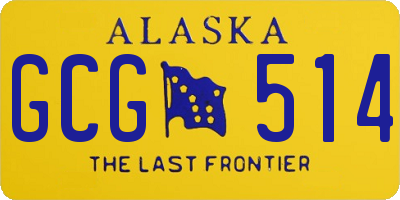 AK license plate GCG514
