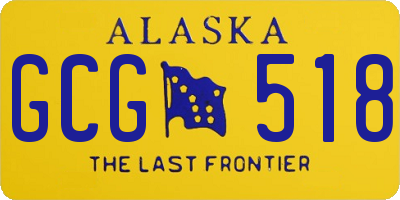 AK license plate GCG518