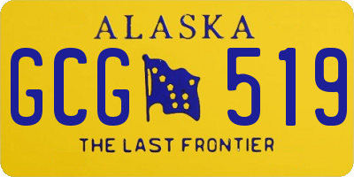 AK license plate GCG519