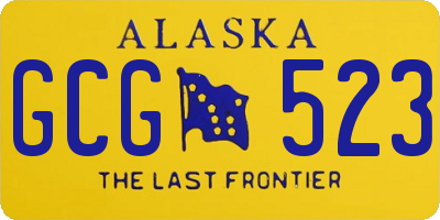 AK license plate GCG523
