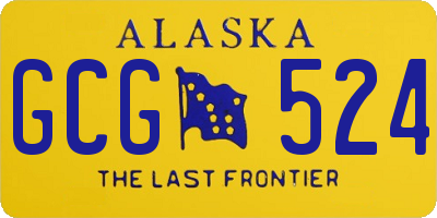 AK license plate GCG524