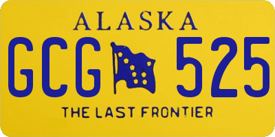 AK license plate GCG525