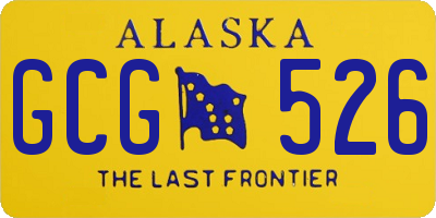 AK license plate GCG526
