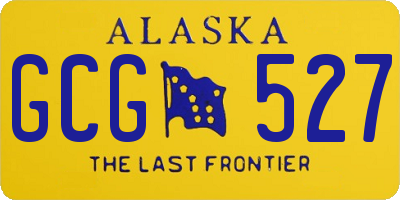 AK license plate GCG527
