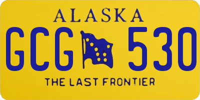 AK license plate GCG530