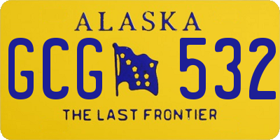 AK license plate GCG532