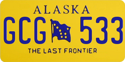 AK license plate GCG533