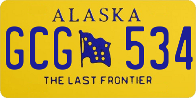 AK license plate GCG534