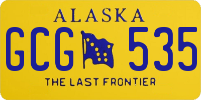 AK license plate GCG535