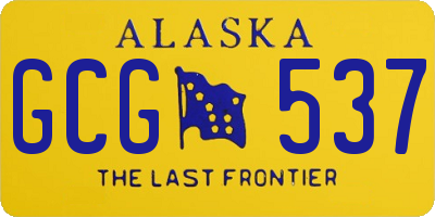 AK license plate GCG537