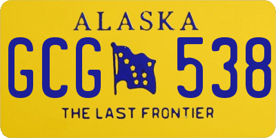 AK license plate GCG538