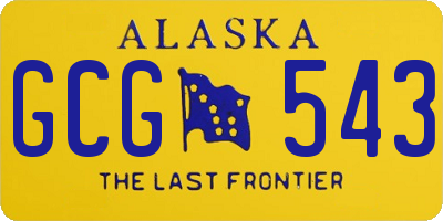 AK license plate GCG543