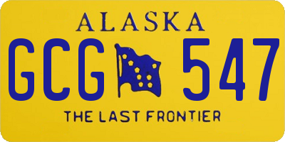 AK license plate GCG547