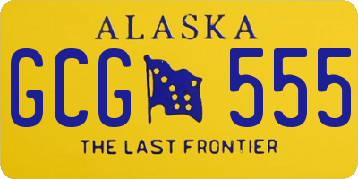 AK license plate GCG555