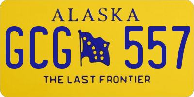 AK license plate GCG557