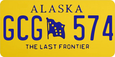 AK license plate GCG574