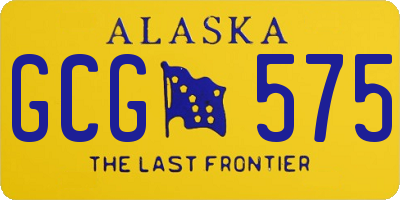 AK license plate GCG575