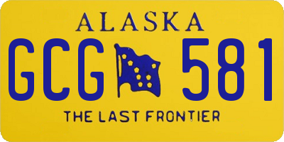 AK license plate GCG581