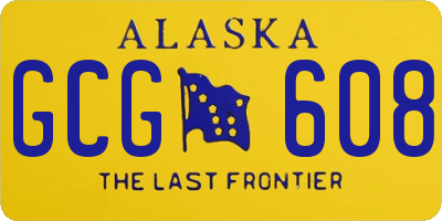 AK license plate GCG608