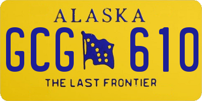 AK license plate GCG610