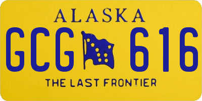 AK license plate GCG616
