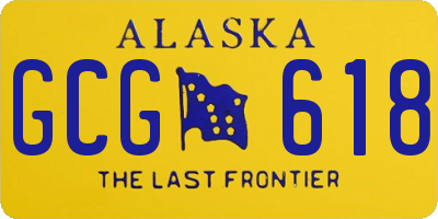 AK license plate GCG618