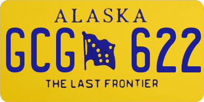 AK license plate GCG622