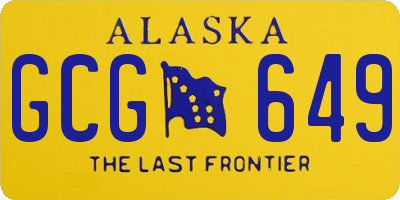 AK license plate GCG649