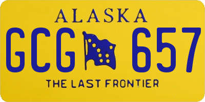 AK license plate GCG657
