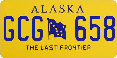AK license plate GCG658