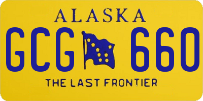 AK license plate GCG660