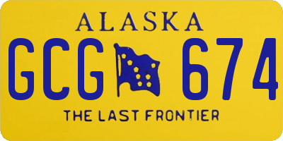 AK license plate GCG674