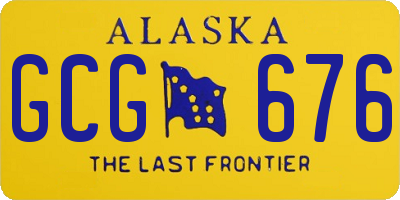 AK license plate GCG676