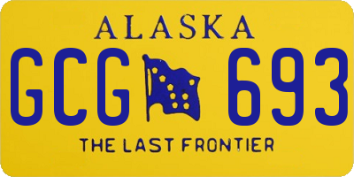 AK license plate GCG693