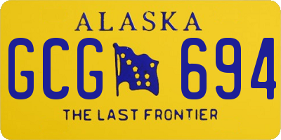 AK license plate GCG694