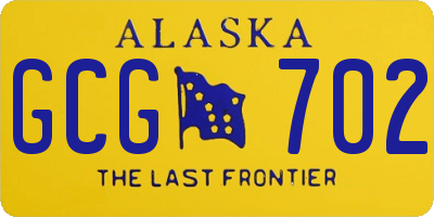 AK license plate GCG702