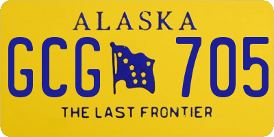 AK license plate GCG705