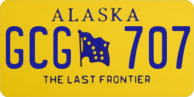 AK license plate GCG707